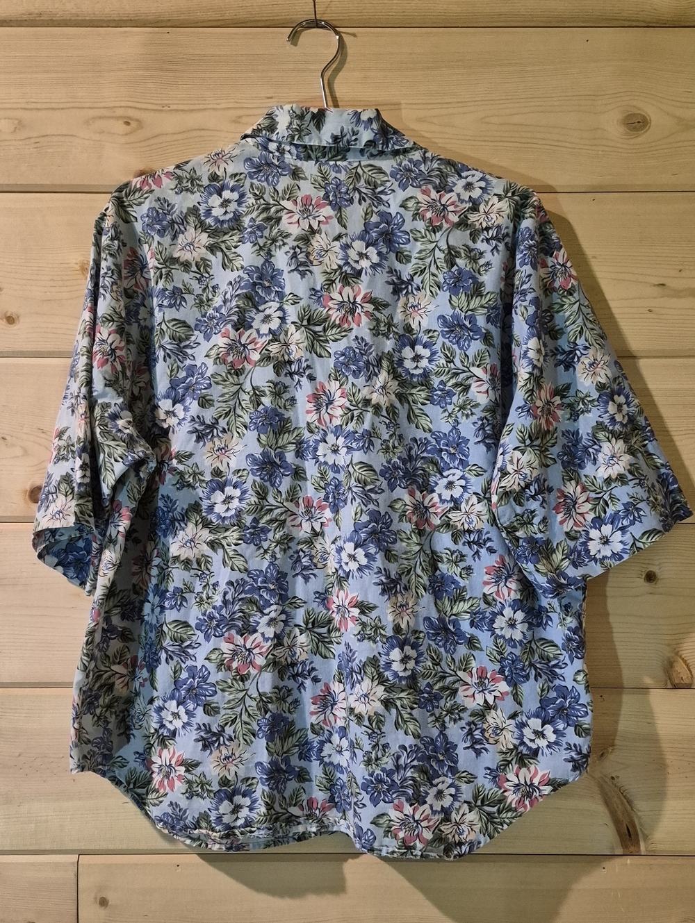 Vintage Haband Light Blue Floral Button Down Shirt Women Size XL 24x27 - Picture 2 of 3